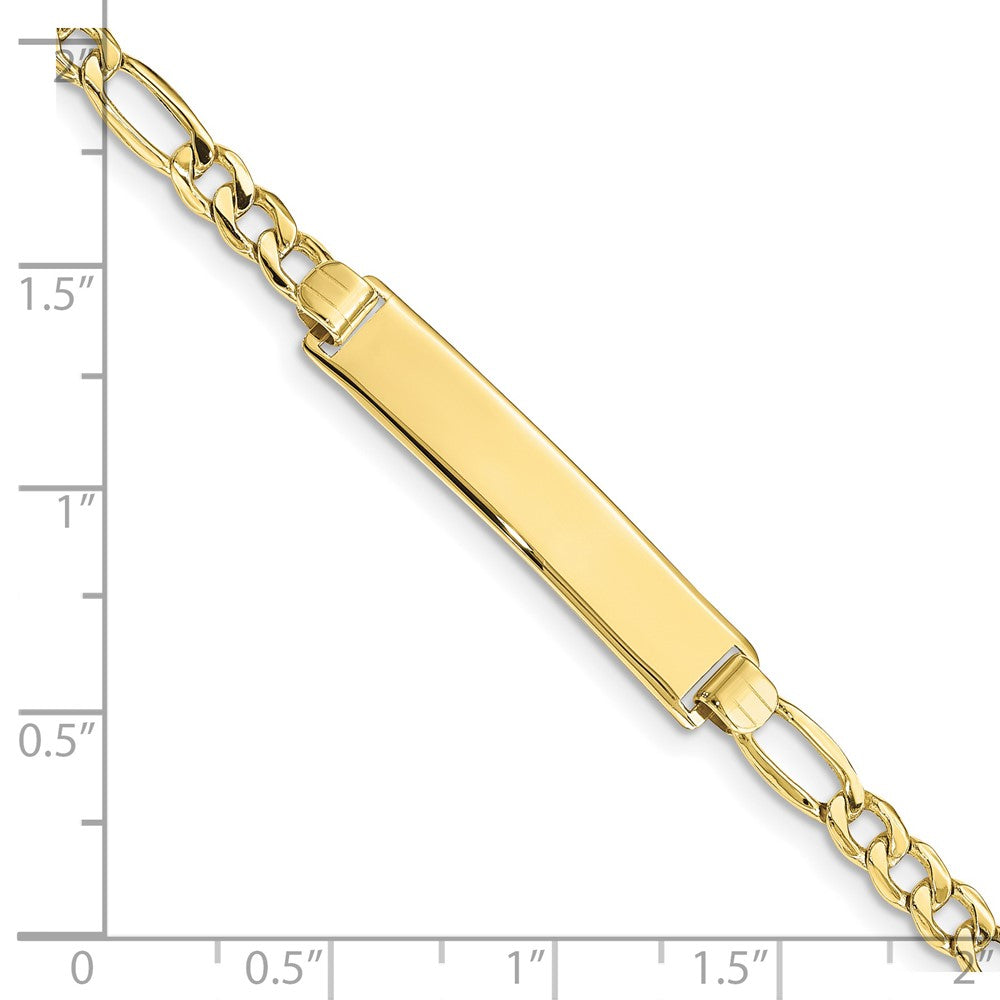 10K Gelbgold Halbmassiv Figaro Glieder Id Gliederarmband
