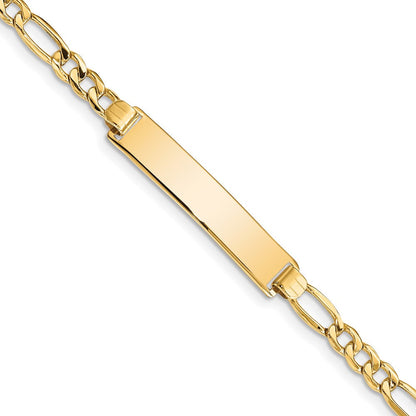 10K Gelbgold Halbmassiv Figaro Glieder Id Gliederarmband