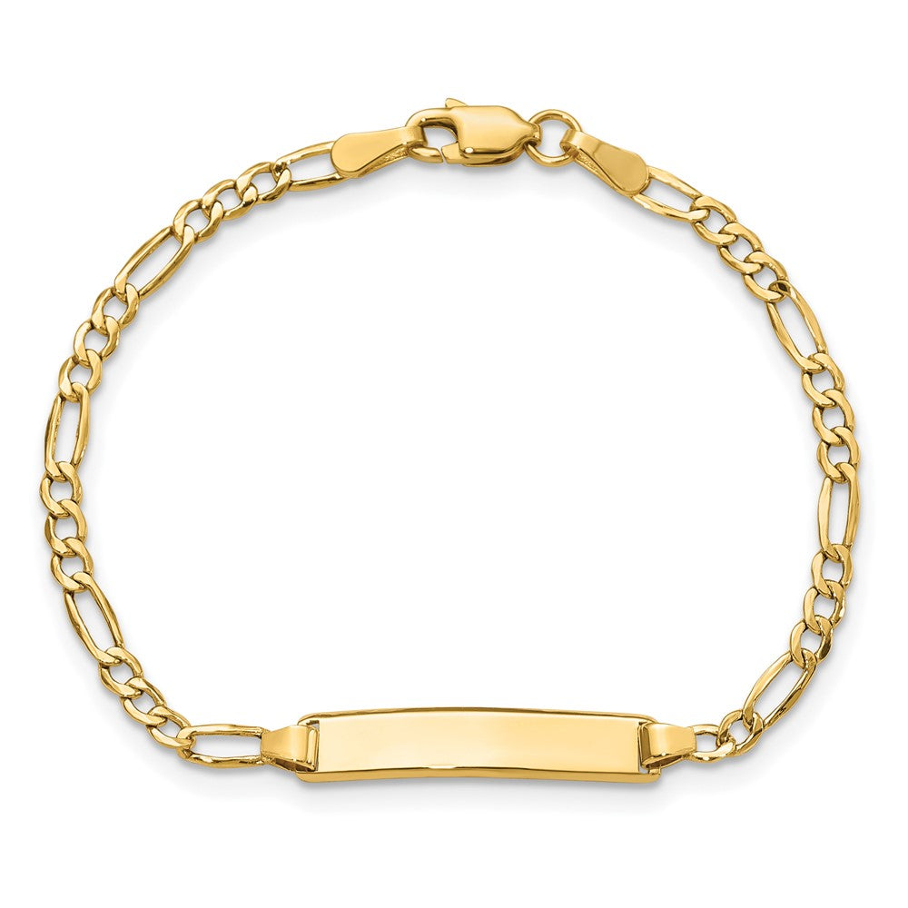 10K Gelbgold Halbmassiv Figaro Glieder Id Gliederarmband