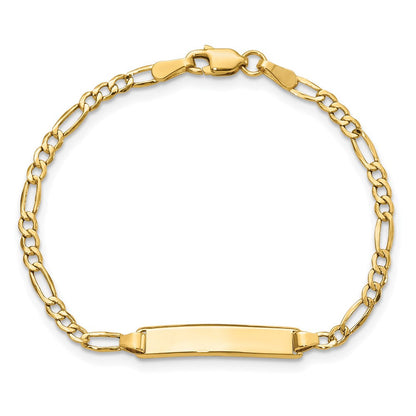 10K Gelbgold Halbmassiv Figaro Glieder Id Gliederarmband