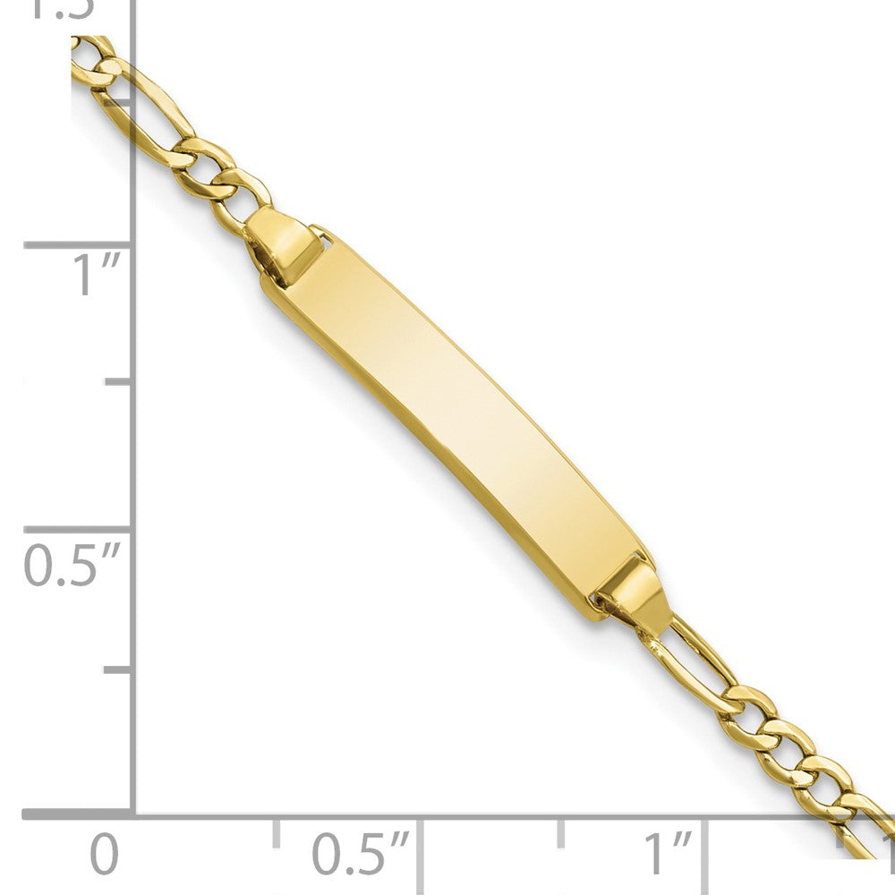 10K Gelbgold Halbmassiv Figaro Glieder Id Gliederarmband