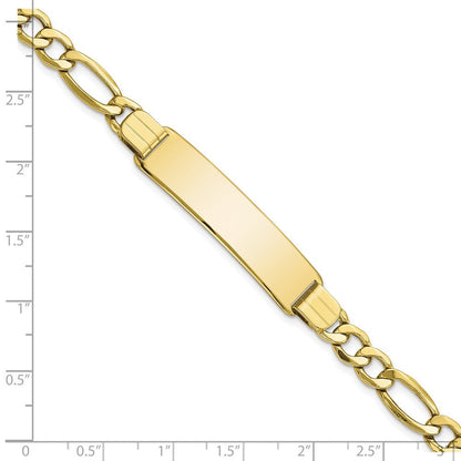 10K Gelbgold Halbmassiv Figaro Glieder Id Gliederarmband