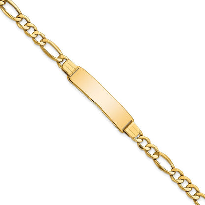 10K Gelbgold Halbmassiv Figaro Glieder Id Gliederarmband
