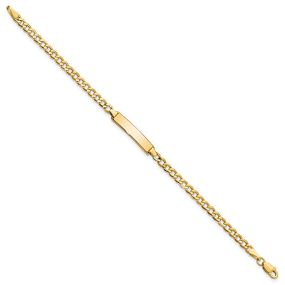 10K Gelbgold Halbmassiv Panzer Glieder Id Gliederarmband