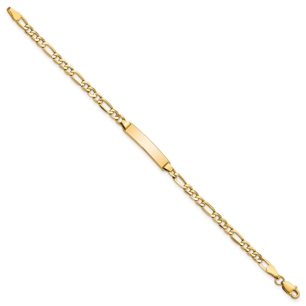 10K Gelbgold Halbmassiv Figaro Glieder Id Gliederarmband