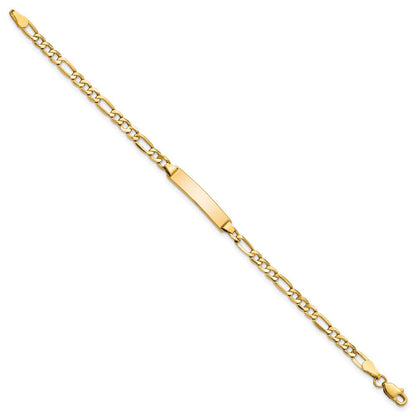 10K Gelbgold Halbmassiv Figaro Glieder Id Gliederarmband