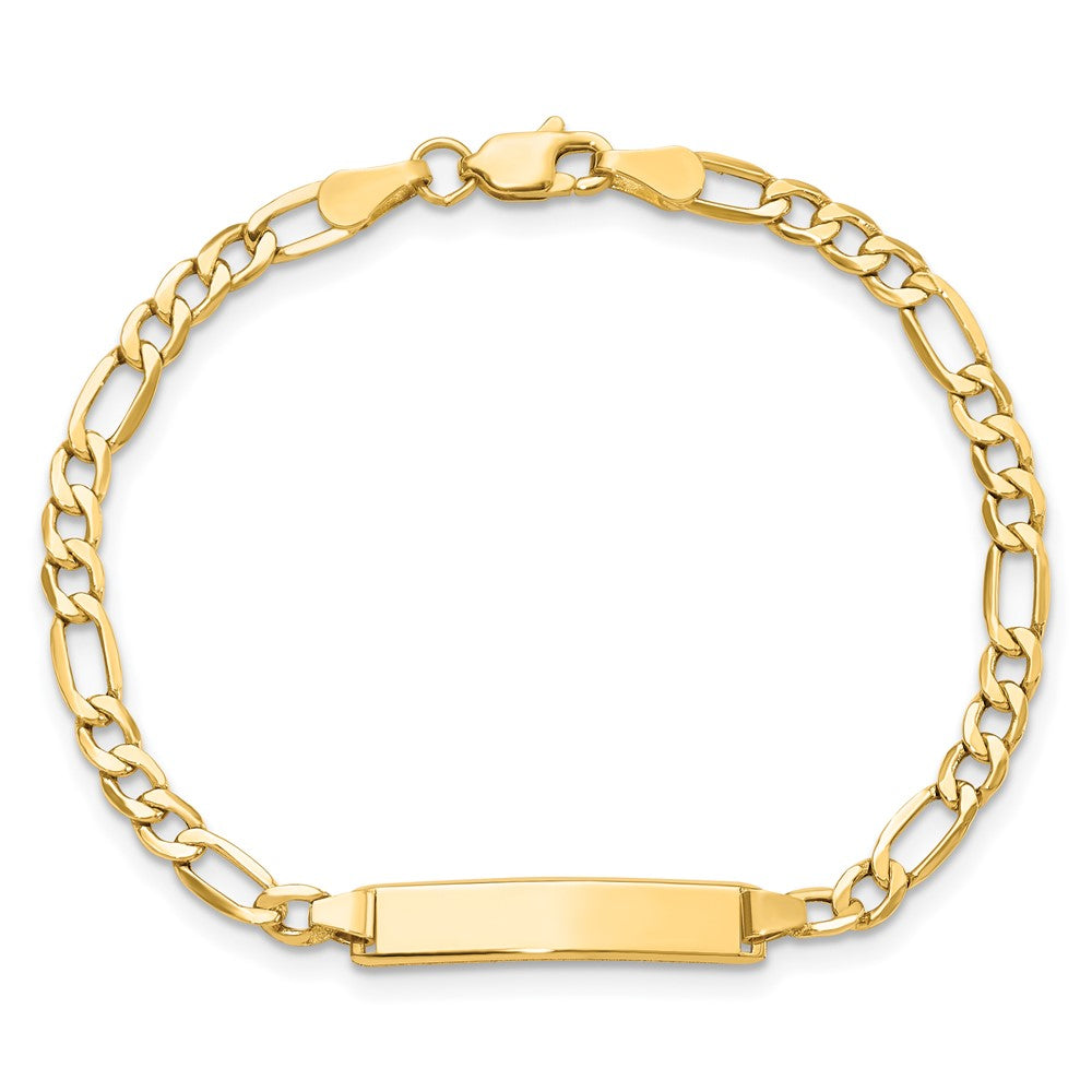 10K Gelbgold Halbmassiv Figaro Glieder Id Gliederarmband