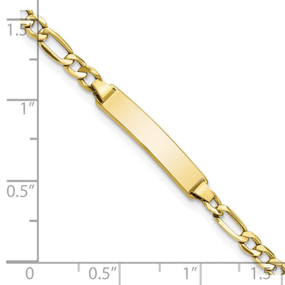 10K Gelbgold Halbmassiv Figaro Glieder Id Gliederarmband