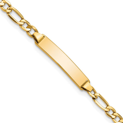 10K Gelbgold Halbmassiv Figaro Glieder Id Gliederarmband