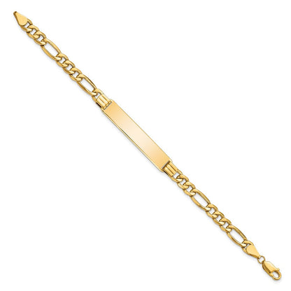10K Gelbgold Halbmassiv Figaro Glieder Id Gliederarmband