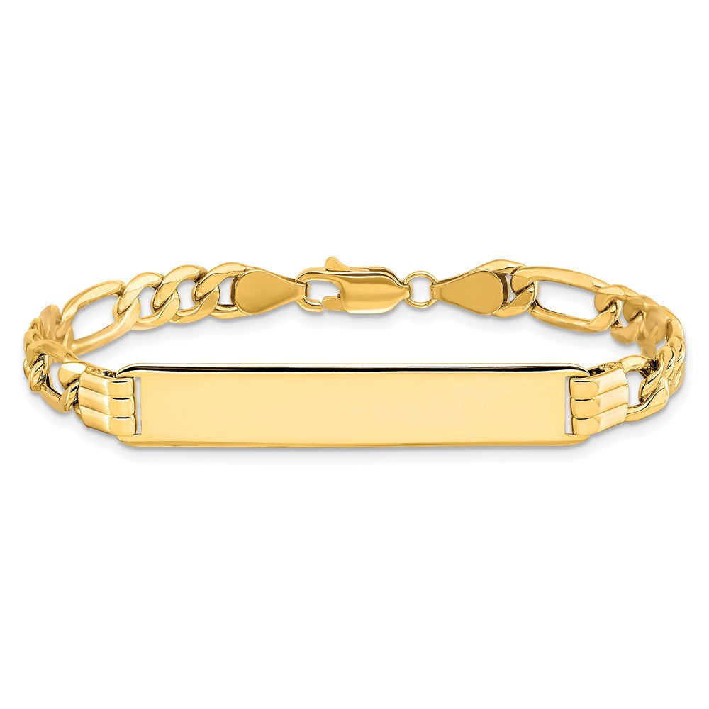 10K Gelbgold Halbmassiv Figaro Glieder Id Gliederarmband