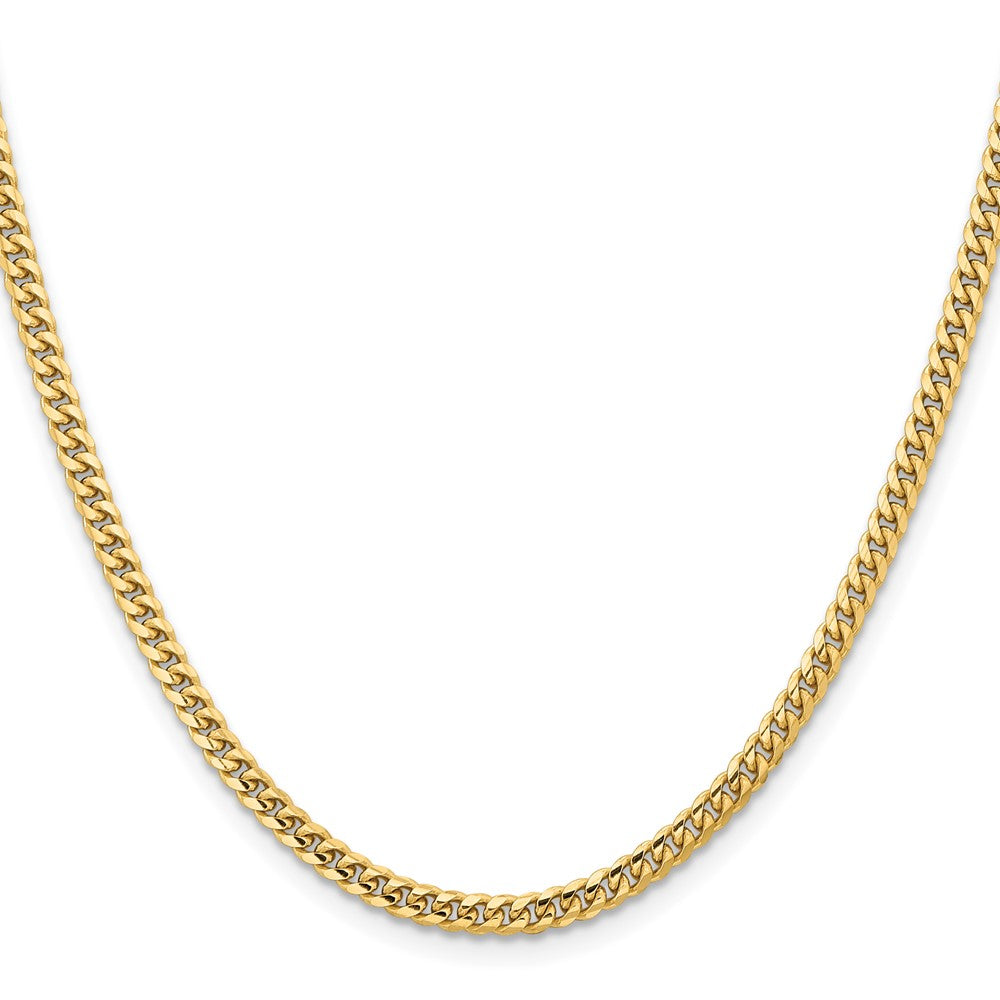 10K Gelbgold 3.5mm Massiv Miami Kubanisch Halskette
