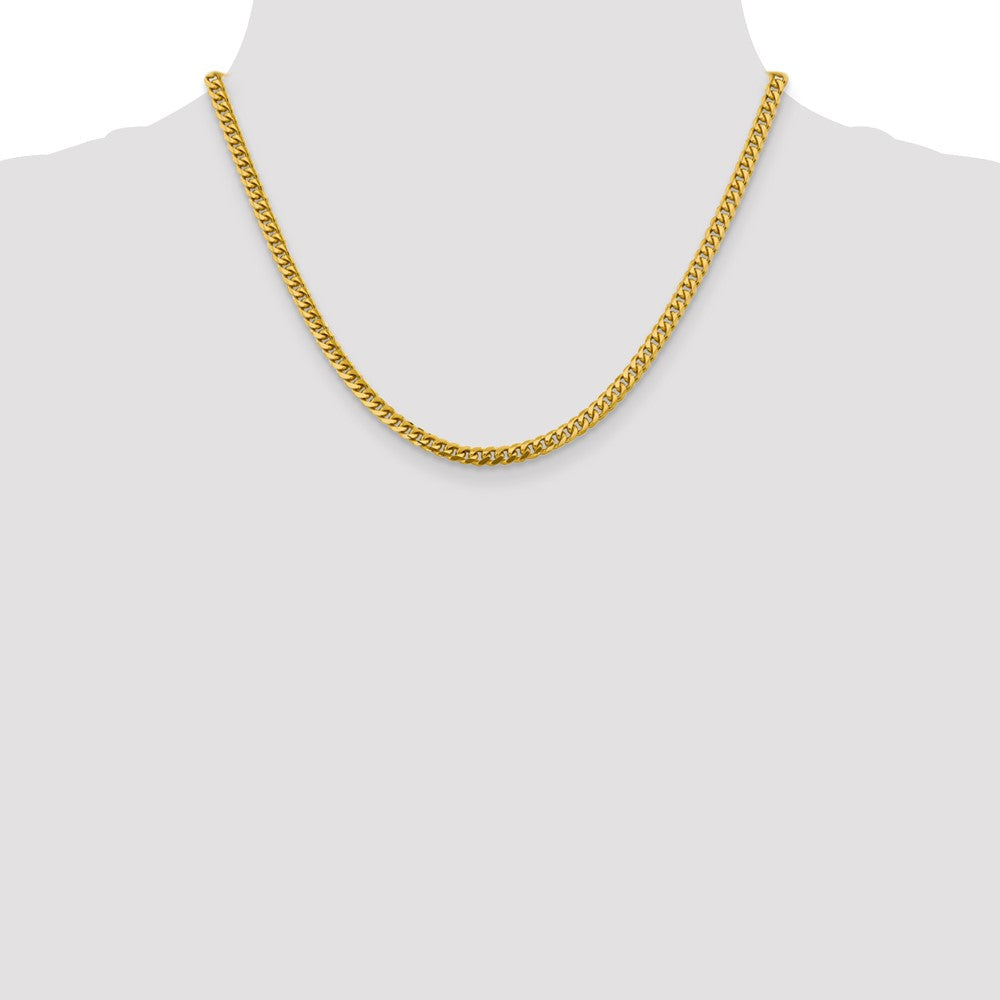 10K Gelbgold 4.25mm Massiv Miami Kubanisch Halskette