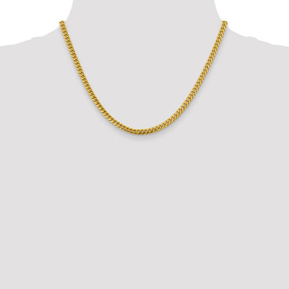 10K Gelbgold 4.25mm Massiv Miami Kubanisch Halskette