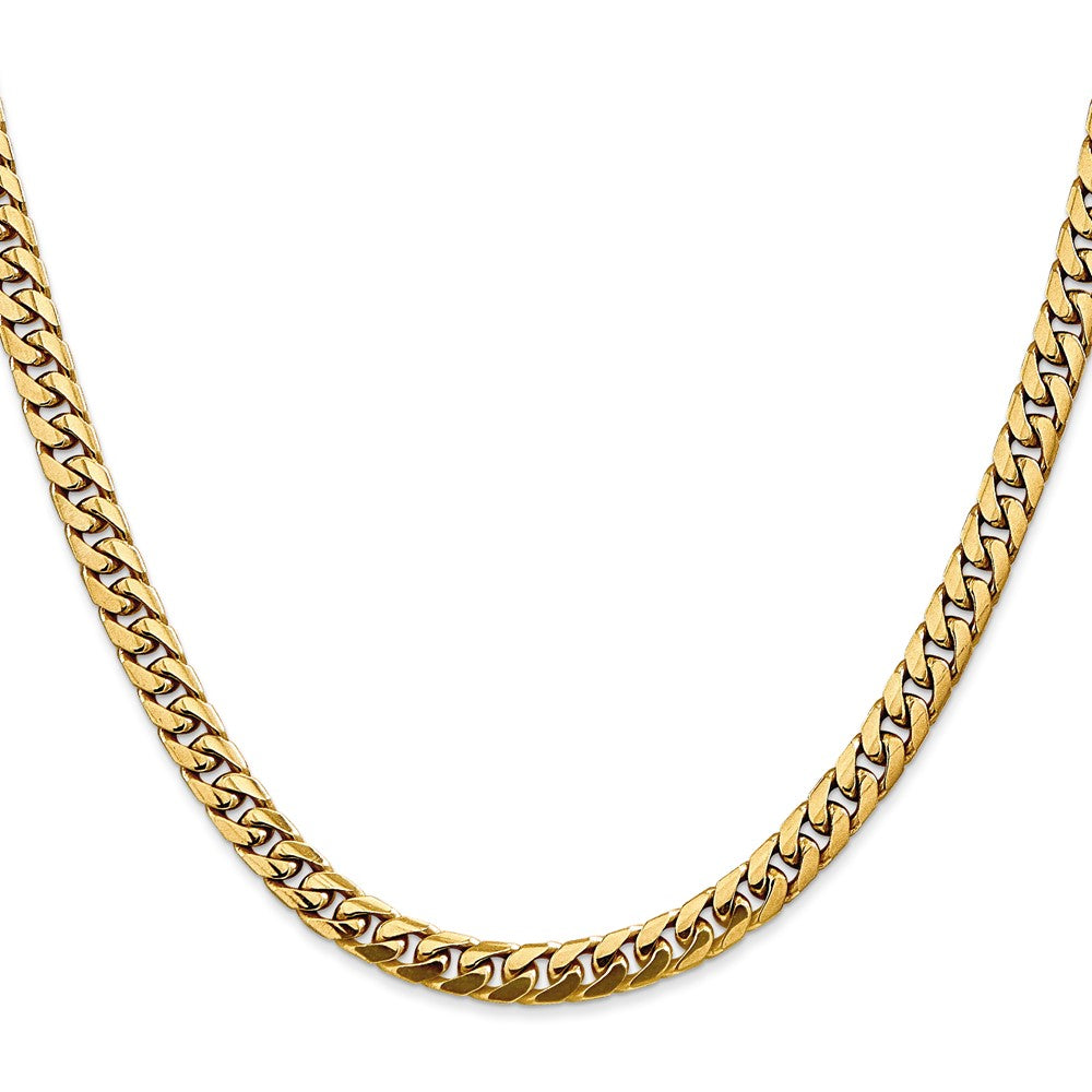 10K Gelbgold 5mm Massiv Miami Kubanisch Halskette