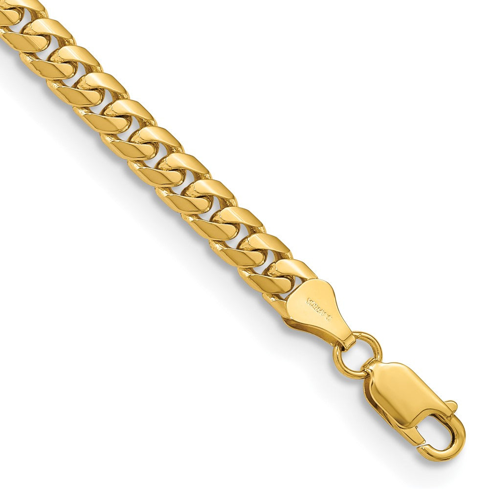 10K Gelbgold 5.5mm Massiv Miami Kubanisch Gliederarmband
