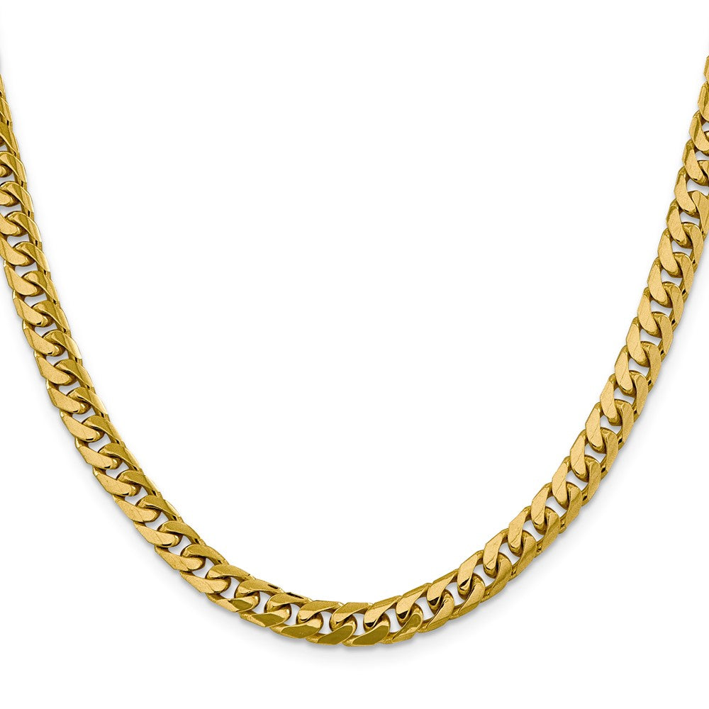 10K Gelbgold 6.25mm Massiv Miami Kubanisch Halskette