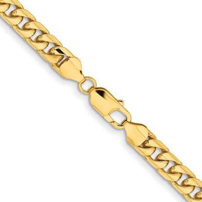 10K Gelbgold 6.75mm Massiv Miami Kubanisch Halskette