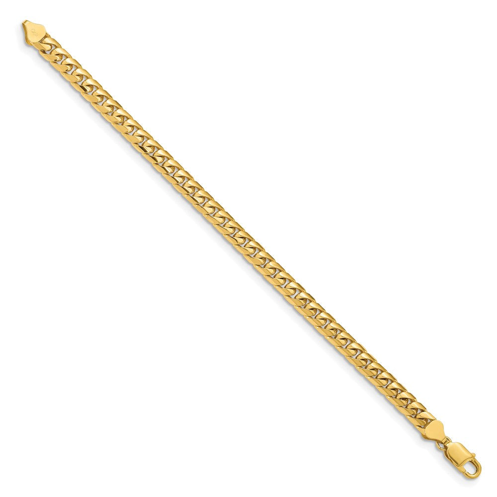 10K Gelbgold 6.75mm Massiv Miami Kubanisch Gliederarmband