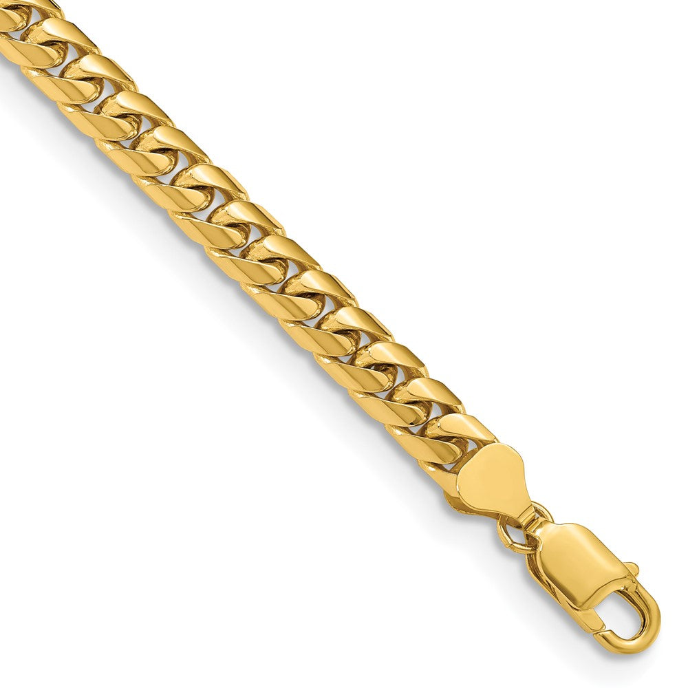 10K Gelbgold 6.75mm Massiv Miami Kubanisch Gliederarmband