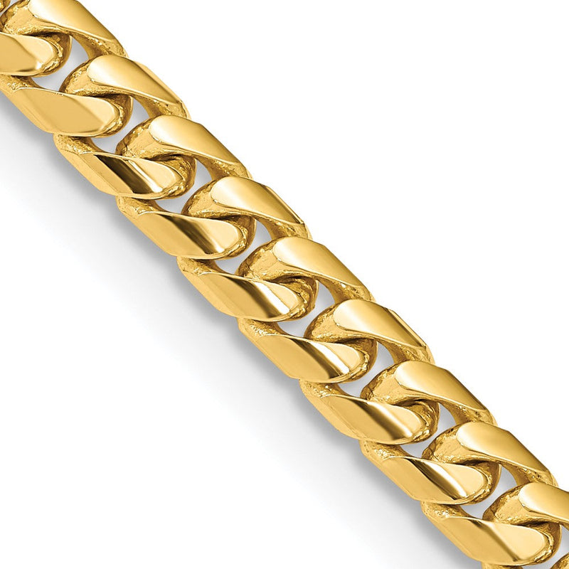 10K Gelbgold 6.75mm Massiv Miami Kubanisch Halskette