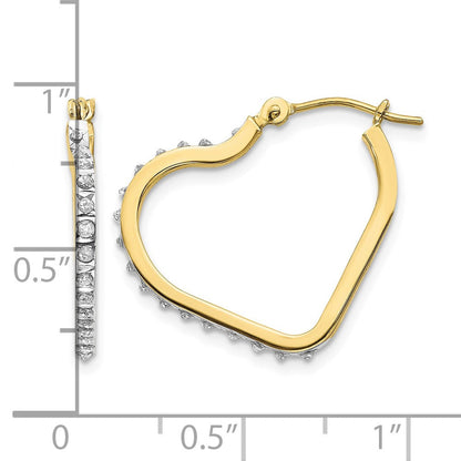10K Gelbgold Diamant Fascination Herz Creolen