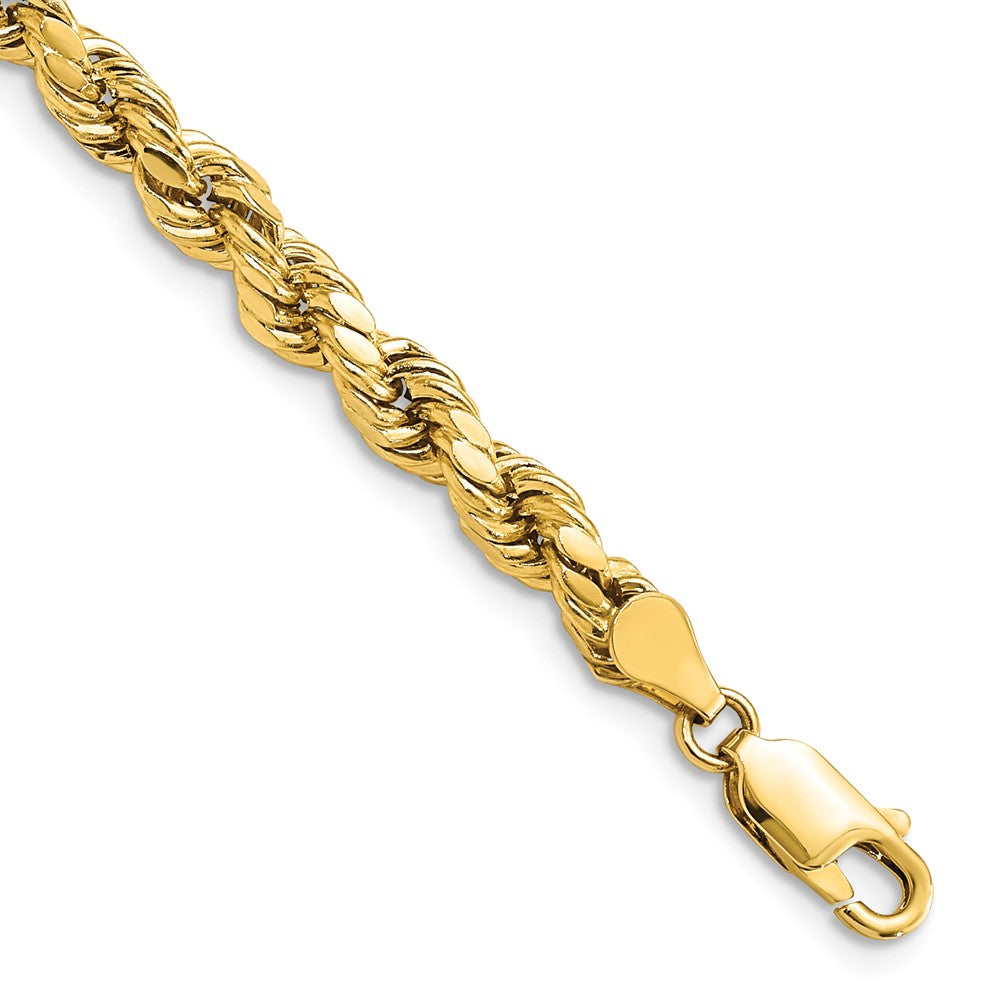 10K Gelbgold 4.9mm Halbmassiv D C Kordel Kette Fußkettchen