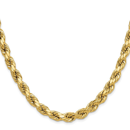 10K Gelbgold 8.0mm Halbmassiv Diamantiert Kordel Halskette