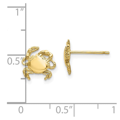 10K Gelbgold Krabbe Ohrringe