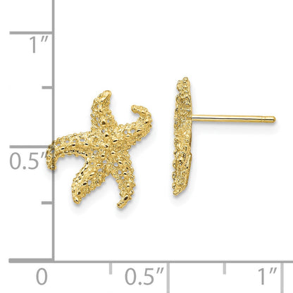 10K Gelbgold Seestern Ohrringe