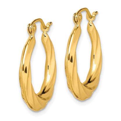 10K Gelbgold Fantasie Klein Creolen