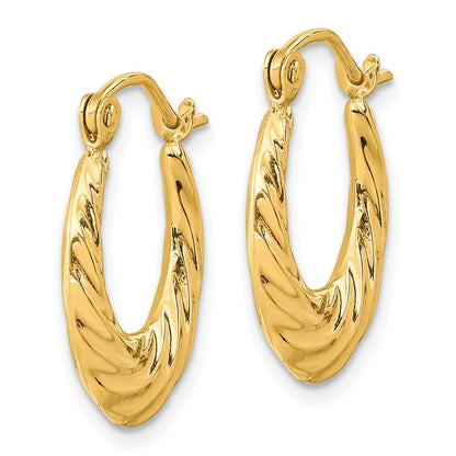 10K Gelbgold Fantasie Klein Creolen