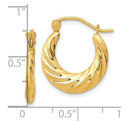 10K Gelbgold Fantasie Klein Creolen