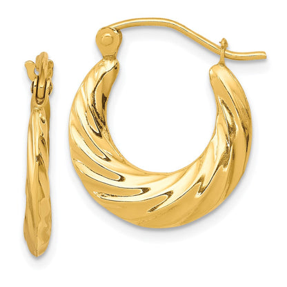 10K Gelbgold Fantasie Klein Creolen
