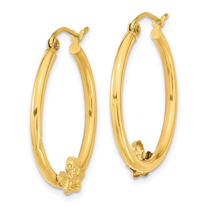 10K Gelbgold Engel Creolen