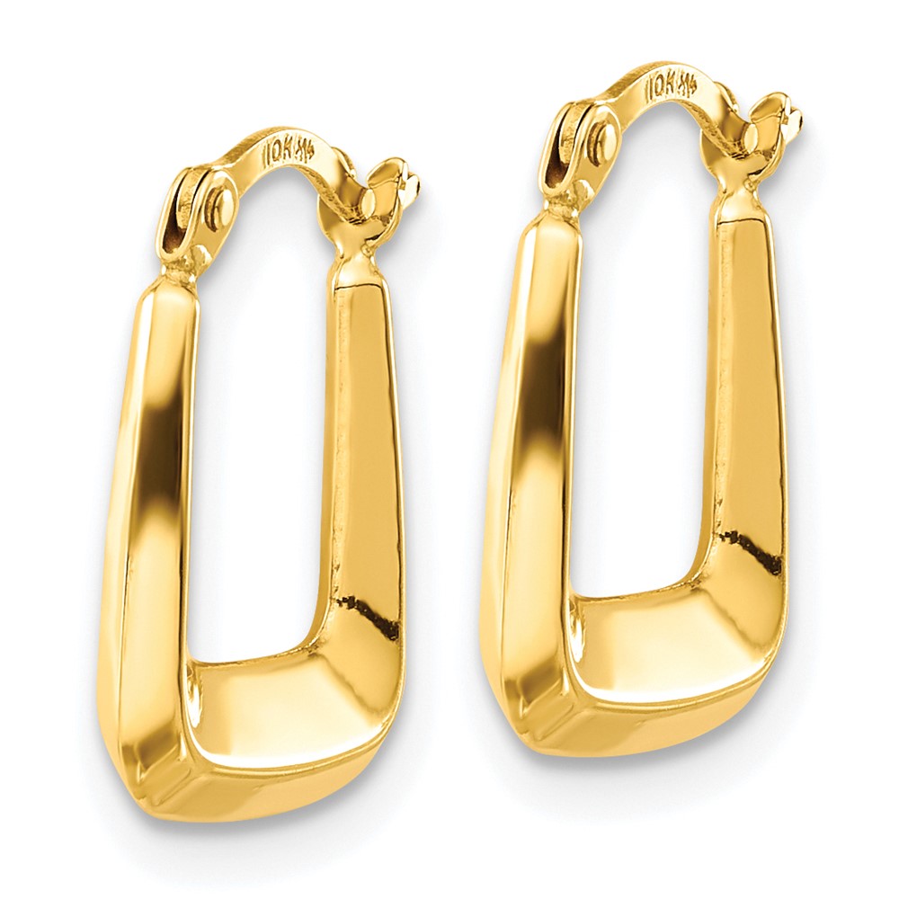 10K Gelbgold Hohl Squared Creolen