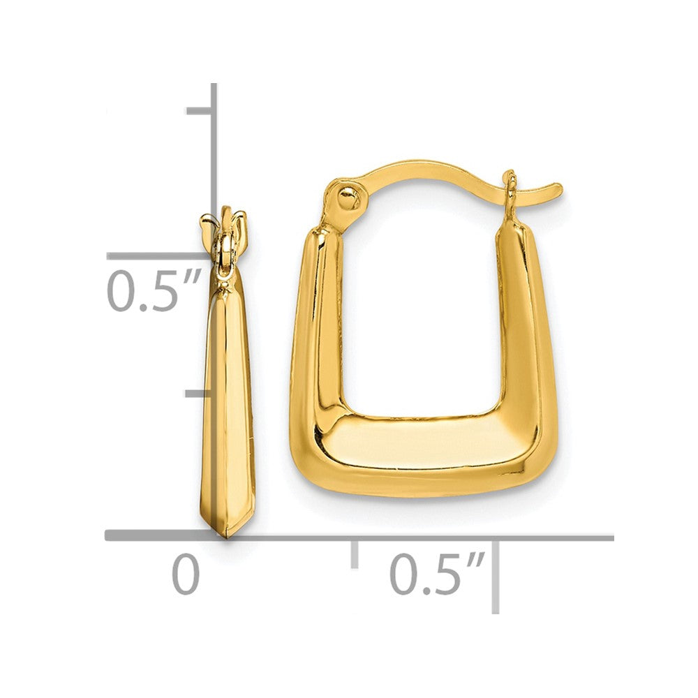 10K Gelbgold Hohl Squared Creolen