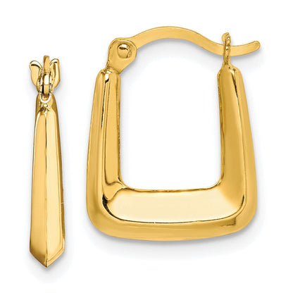 10K Gelbgold Hohl Squared Creolen