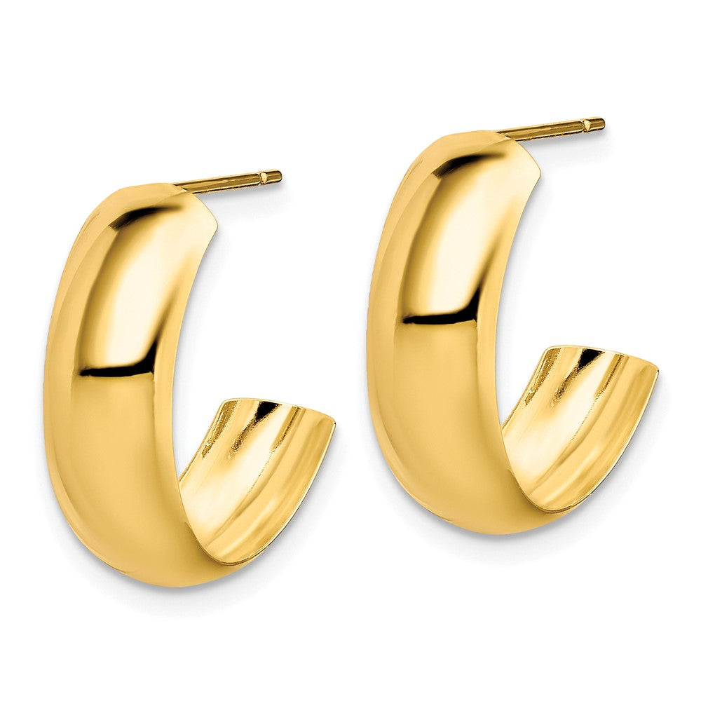 10K Gelbgold Poliert 6.5mm J- Creolen