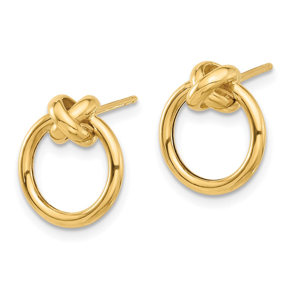 10K Gelbgold 10K Poliert Kreis Ohrstecker