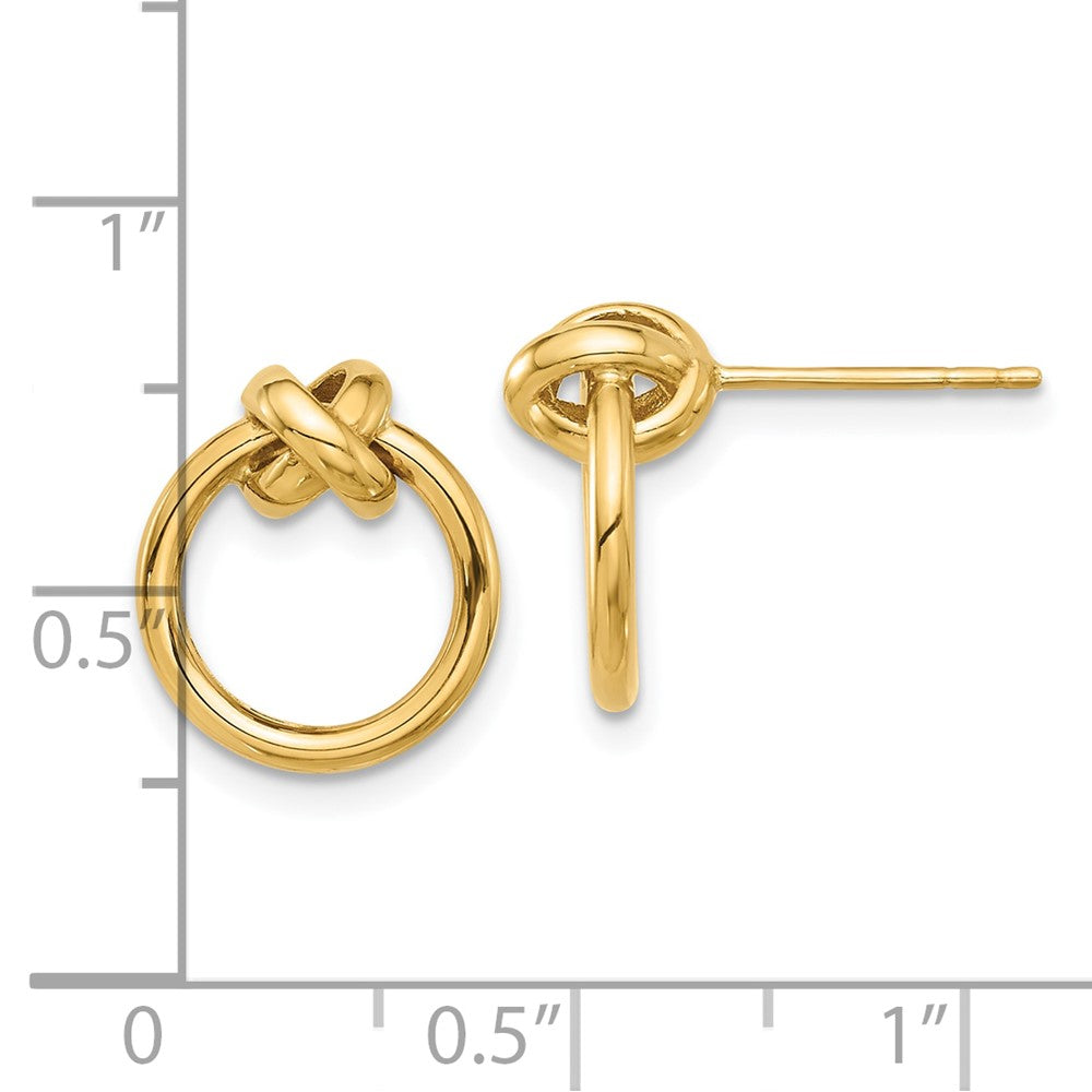 10K Gelbgold 10K Poliert Kreis Ohrstecker