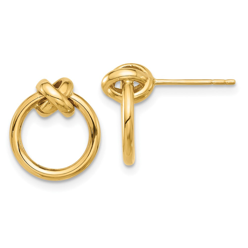 10K Gelbgold 10K Poliert Kreis Ohrstecker