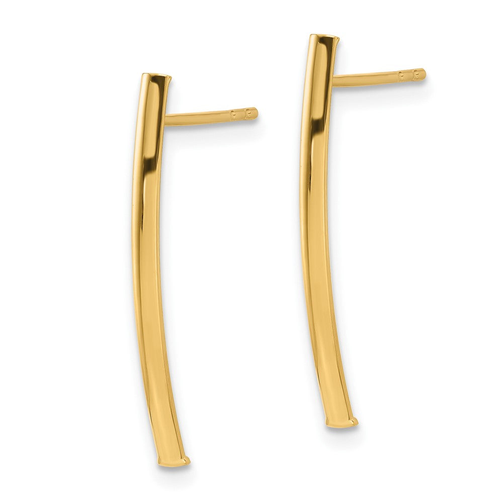 10K Gelbgold 10K Poliert Stab Ohrstecker