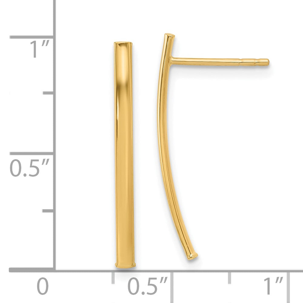 10K Gelbgold 10K Poliert Stab Ohrstecker