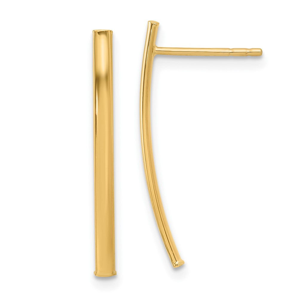 10K Gelbgold 10K Poliert Stab Ohrstecker