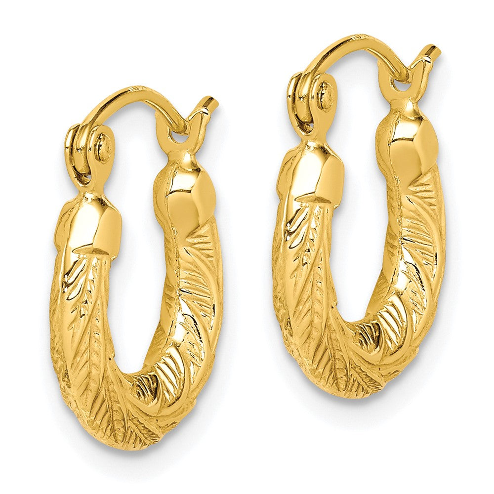 10K Gelbgold Fantasie Klein Creolen