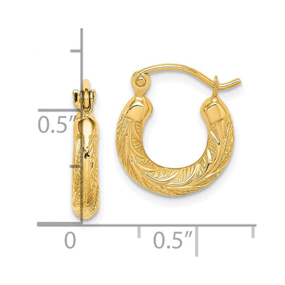 10K Gelbgold Fantasie Klein Creolen