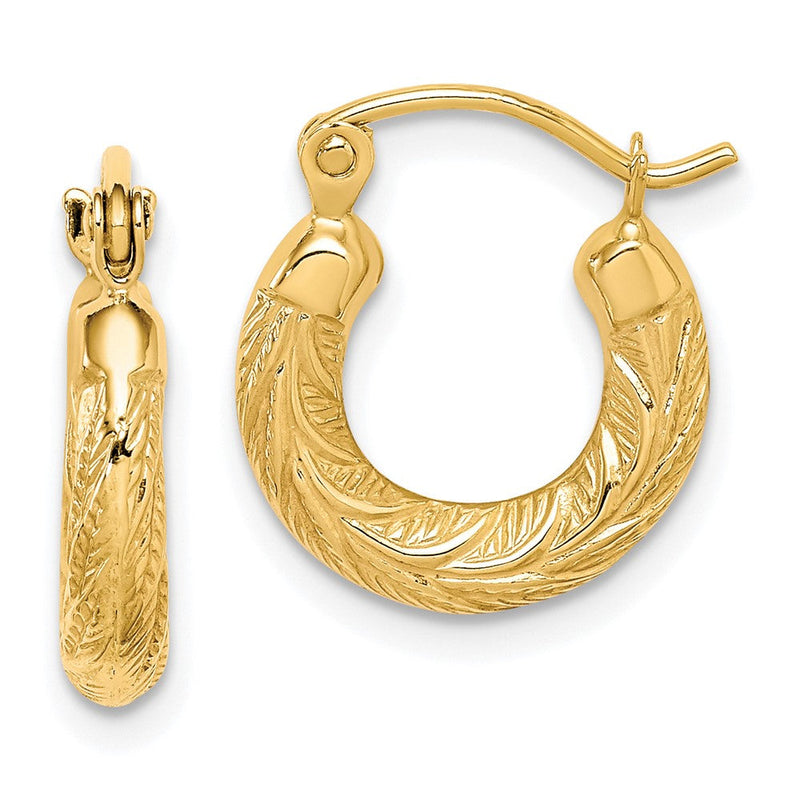 10K Gelbgold Fantasie Klein Creolen