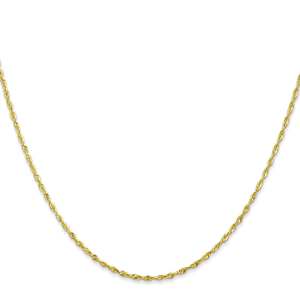 10K Gelbgold 1.5mm Extra-light Diamantiert Kordel Halskette