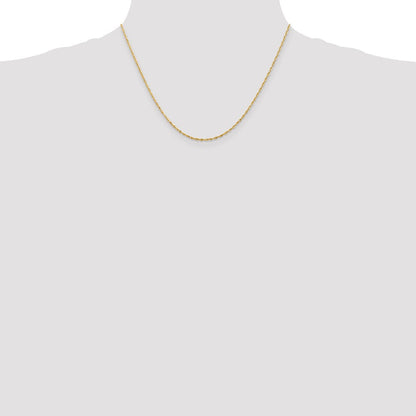 10K Gelbgold 1.5mm Extra-light Diamantiert Kordel Halskette